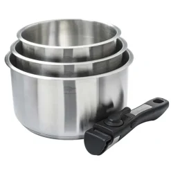 3 Casseroles avec manche amovible