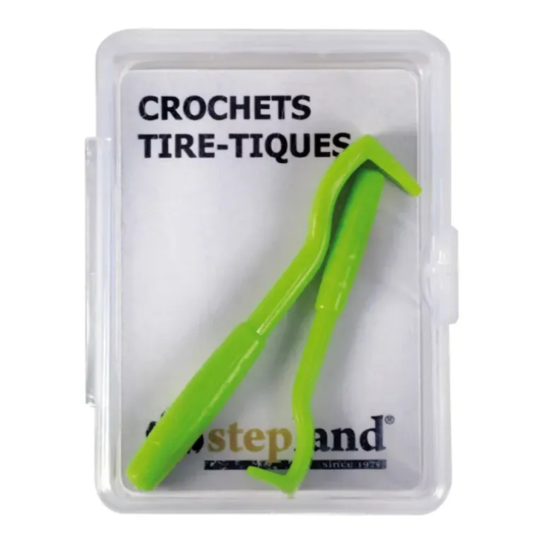 2 Crochets tire-tiques verts