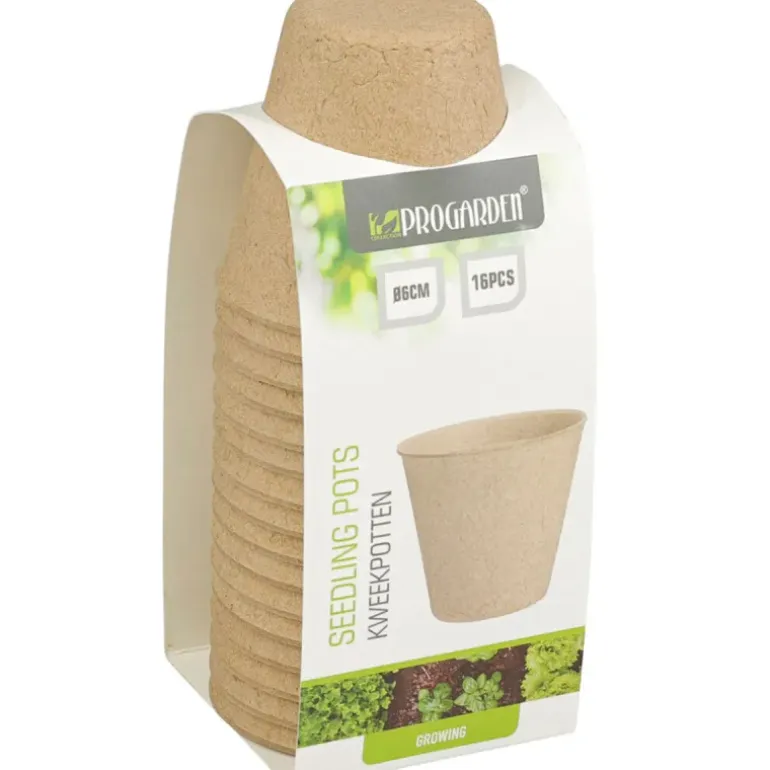 16 Pots Biodégradables Ronds Ø6cm pour Semis et Culture