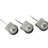 3 poulies à tire-fond axe central 2mm, cordage maxi 2mm