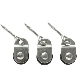 3 poulies à vis articulée, axe central 2mm