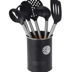 6 ustensiles de cuisine avec support pot