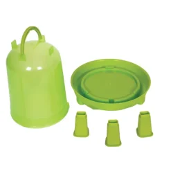 Abreuvoir gradué sur pied avec poignée vert 5L