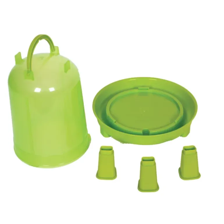 Abreuvoir gradué sur pied avec poignée vert 5L