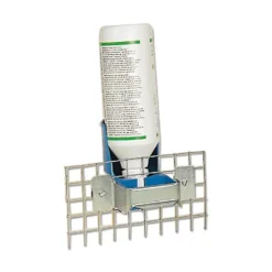 Abreuvoir porte bouteille lot de 2 fixation cage - galvanisé