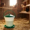 Abreuvoir seau à anse blanc et vert contenance 18 L Olba