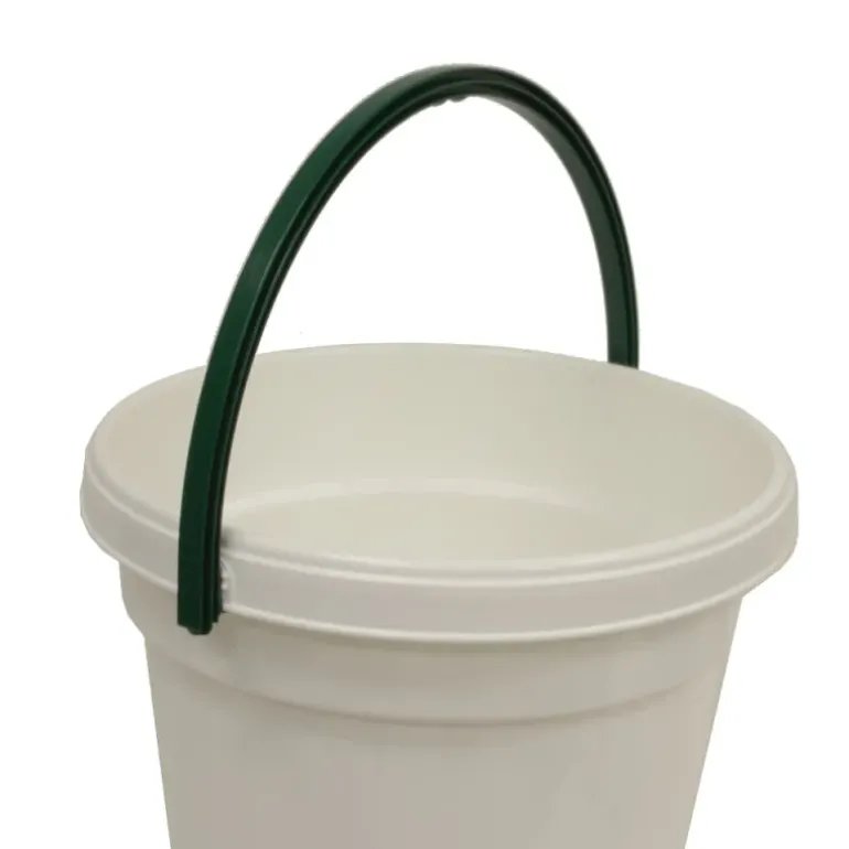 Abreuvoir seau à anse blanc et vert contenance 18 L Olba