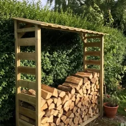 Abri bûches en bois 1,8 stères 170 x 46 x 182 cm