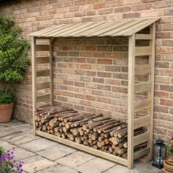 Abri bûches en bois 1,8 stères 170 x 46 x 182 cm