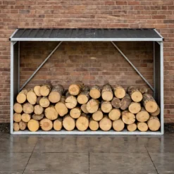 Abri Bûches Métal 2,6 Stères pour Bûches de 50 cm