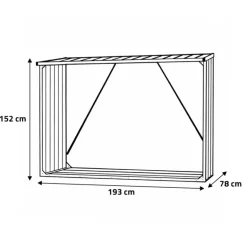 Abri Bûches Métal 2,6 Stères pour Bûches de 50 cm