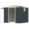 Abri de jardin Argence en acier avec carport - 2 Portes coulissantes 1,28m²