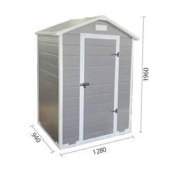 Abri de jardin Lys en plastique hauteur 196 cm - 1 porte 1,20m²