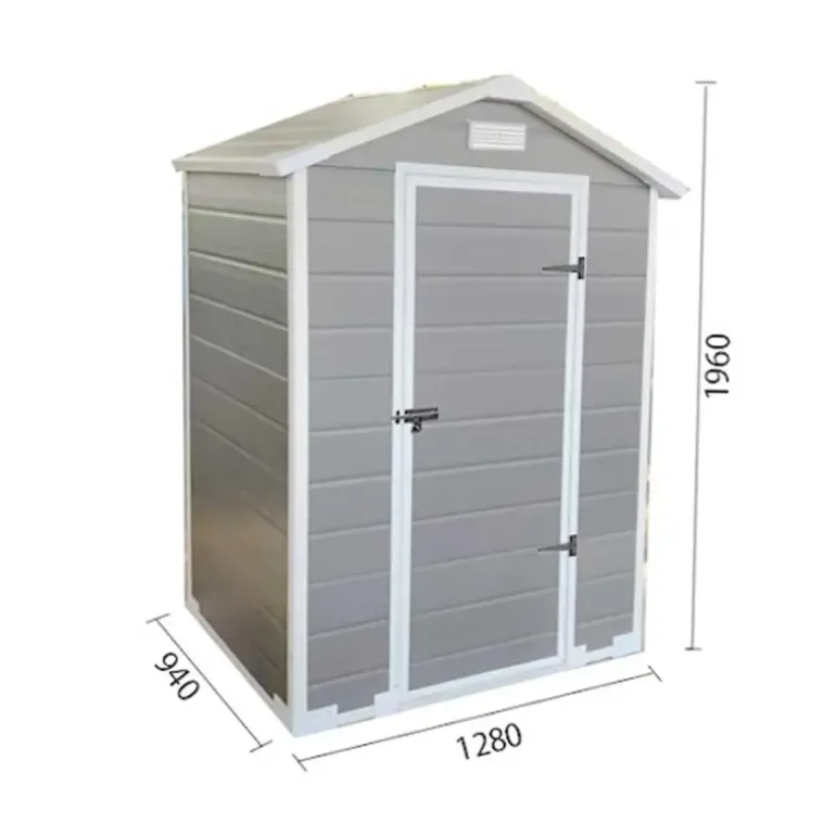 Abri de jardin Lys en plastique hauteur 196 cm - 1 porte 1,20m²