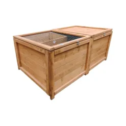 Abris poussins en bois 2 compartiments 83 x 49 x 36 cm