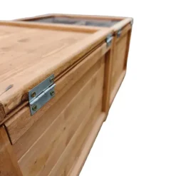 Abris poussins en bois 2 compartiments 83 x 49 x 36 cm