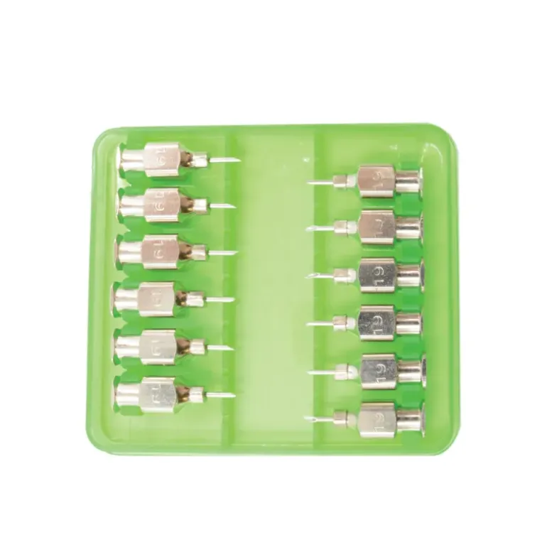 Aiguilles réutilisables acier inoxydable triple biseau Volailles - Ovins - Bovins par lot de 12