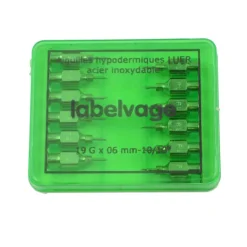 Aiguilles réutilisables acier inoxydable triple biseau Volailles - Ovins - Bovins par lot de 12