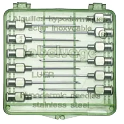Aiguilles réutilisables acier inoxydable triple biseau Volailles - Ovins - Bovins par lot de 12