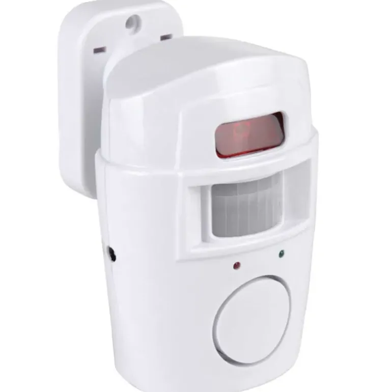 Alarme détecteur 125x90x70mm + 2 télécommandes - 4 piles AA