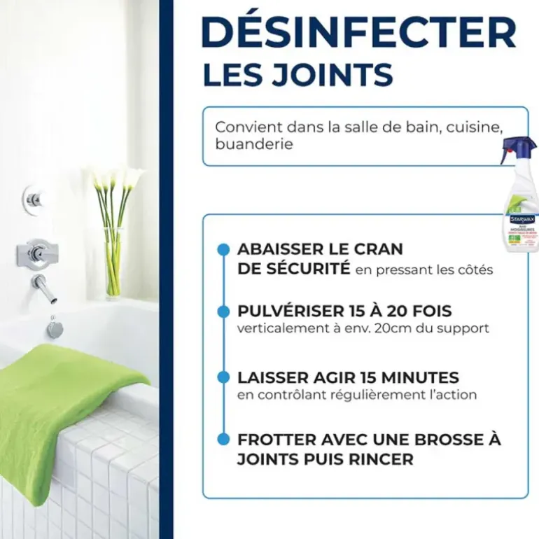 Anti-moisissures Starwax pour joints de salle de bain - 500ml