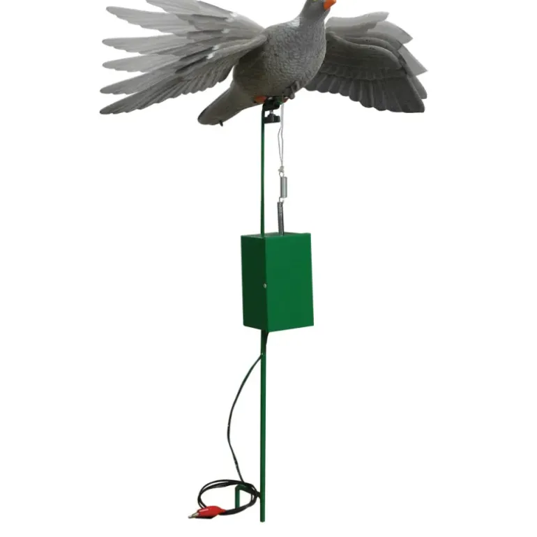 Appelant pigeon électrique à ailes battantes hauteur 82cm, longueur fil 120cm