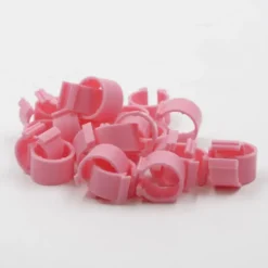 Bagues à clip éco Ø25mm par 50 pièces Rose