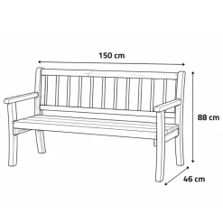 Banc de jardin en bois autoclave 150 cm
