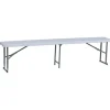 Banc de jardin pliable blanc 180 X 27 X 43 cm 3 personnes
