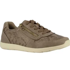 Baskets beige à lacets et zip latéral du 37 au 41