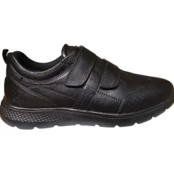 Baskets cuir scratch double velcro Strech semelle PVC