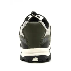Baskets mixtes en textile et PU kaki noir beige 36 à 46