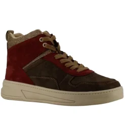 Baskets montantes femme bordeaux et vert du 36 au 41