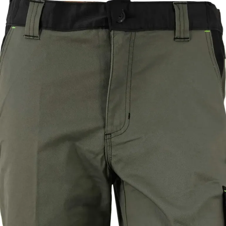 Bermuda de travail homme ULYSSE coton polyester kaki gris 38 à 50