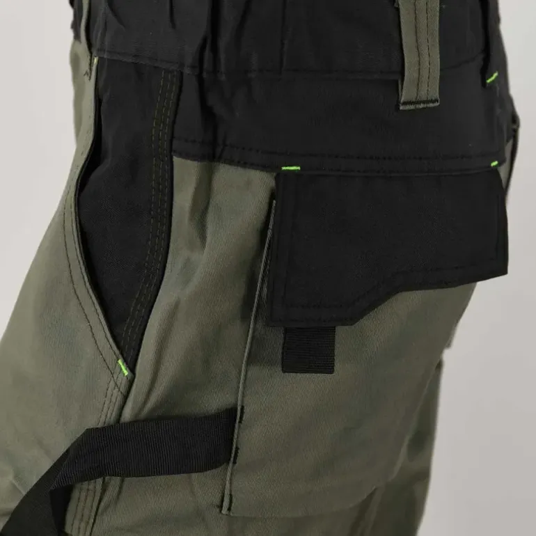 Bermuda de travail homme ULYSSE coton polyester kaki gris 38 à 50