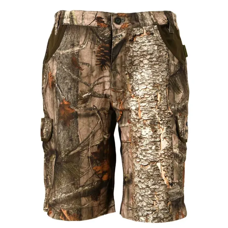 Bermuda Treeland léger polyester coton camo forest/marron 38 à 48