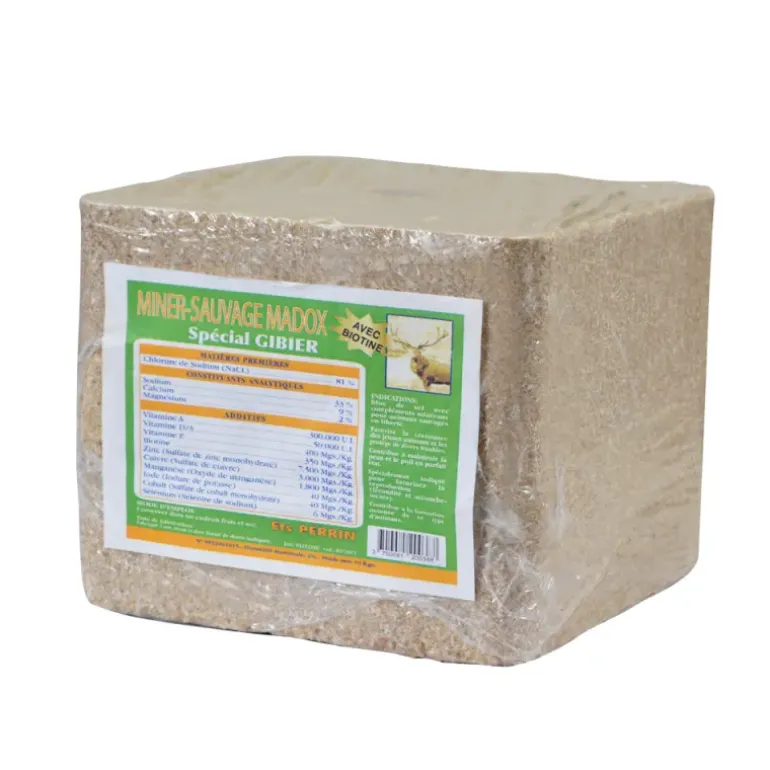 Bloc de Sel enrichi en minéraux pour Grand gibier 10kg à l'unité