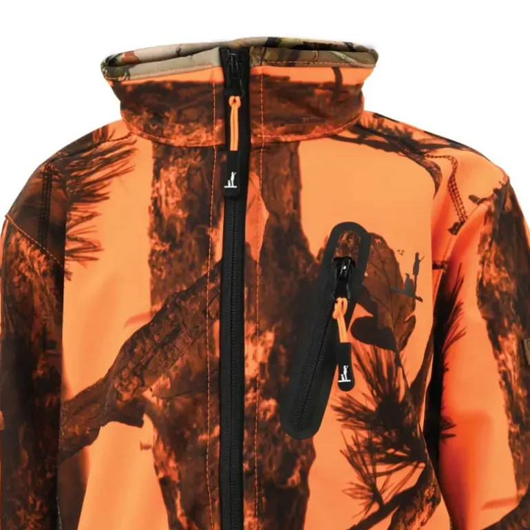 Blouson enfant Softshell Ghostcamo 3 poches polyester 6 à 16 ans