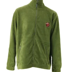 Blouson polaire broderie sanglier 2 poches polyester kaki M à 3XL