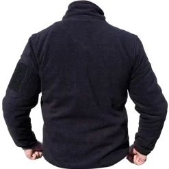 Blouson polaire homme noir - Col montant - 390 g/m²