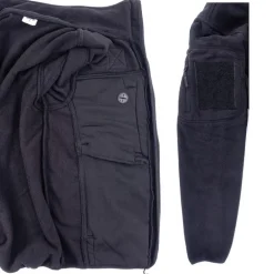 Blouson polaire homme noir - Col montant - 390 g/m²