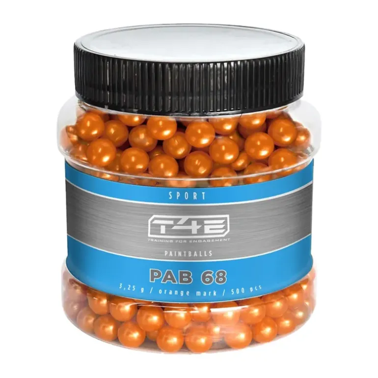 Boite de 500 billes paintball gélatine bio PAB50 orange cal 50