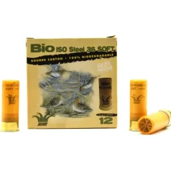 Boite de 25 cartouches Bio Steel bourre biodégradable 12/70 29g