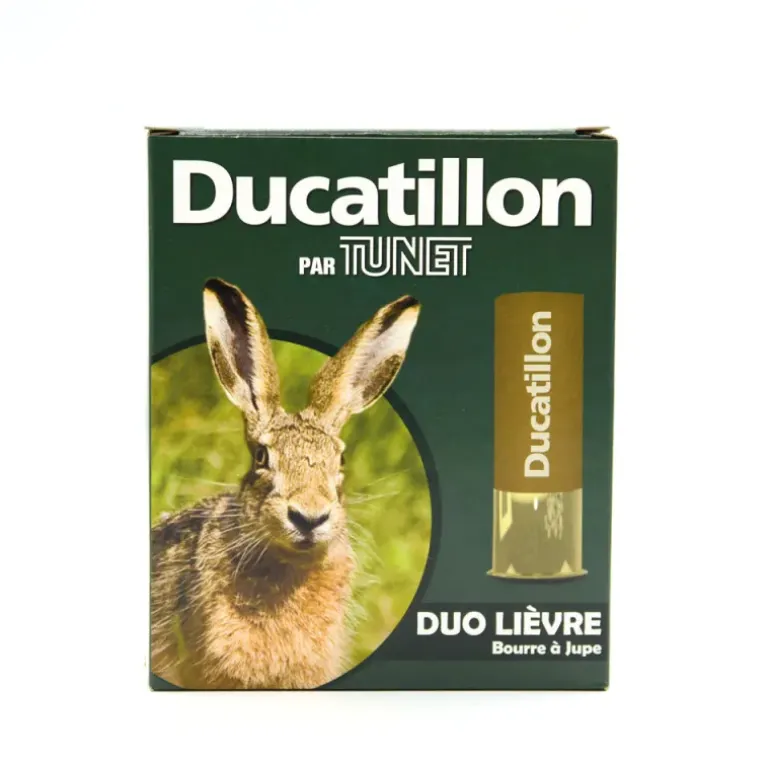 Boite de 10 Cartouches de chasse cal.12/70 DUCATILLON® "Duo Lièvre"