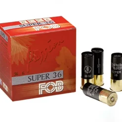 Boite de 25 cartouches Super 36 bourre jupe 12/70 BJ 36g 395m/s Plombs 6