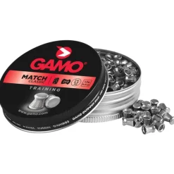 Boite de 250 plombs Match tête plate corps strié cal 5.5 mm