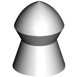 Boite de 250 plombs Pro Magnum tête pointue corps lisse cal 4,5mm