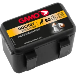 Boite de 100 Plombs Rocket bille cuivre jupe lisse HQ cal 5.5mm