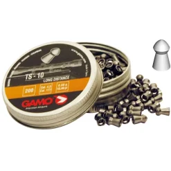 Boite de 200 Plombs TS10 tête pointue corps lisse cal 4,5mm