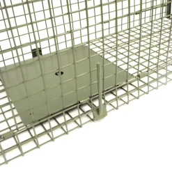 Boîte à fauves pliable 2 entrées maille carrée 100x25x30cm